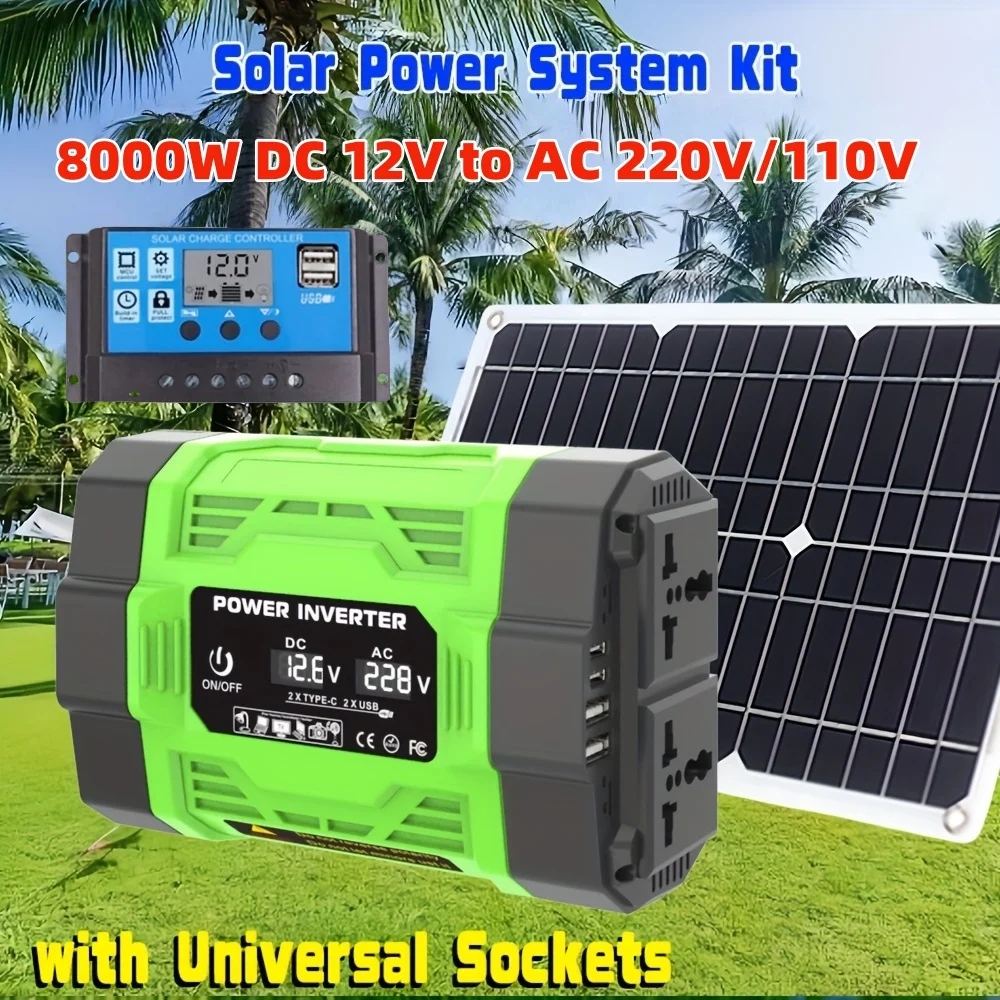 Renewable Energy Kit - 8000W ソーラーシステムキット 12V から AC 220V/110V