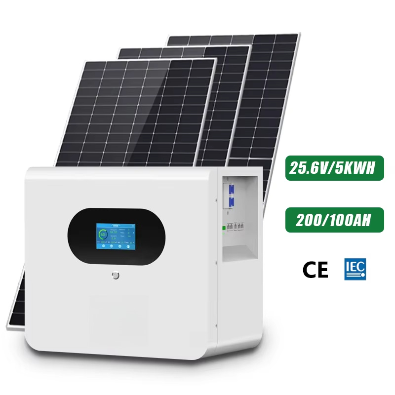 Lithium Battery 100Ah - ハイブリッド5kw 10kw太陽光発電家庭用蓄電リチウムイオン電池24V 48V対応BMS 200AH 100AH容量壁掛け式ハイブリッド可能