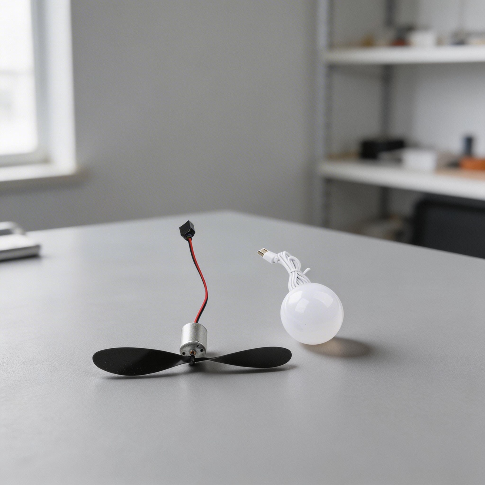 Renewable Energy Kit - 再生可能エネルギー風力タービンモーターブレードDIYセット（USB電球と発電機付き）実践学習用および科学キット