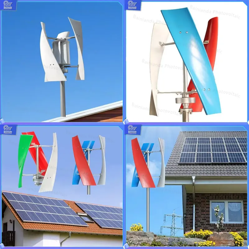 5KWハイブリッドソーラー風力タービン発電機垂直軸家庭用エネ - Renewable Energy Kit のレビューと価格