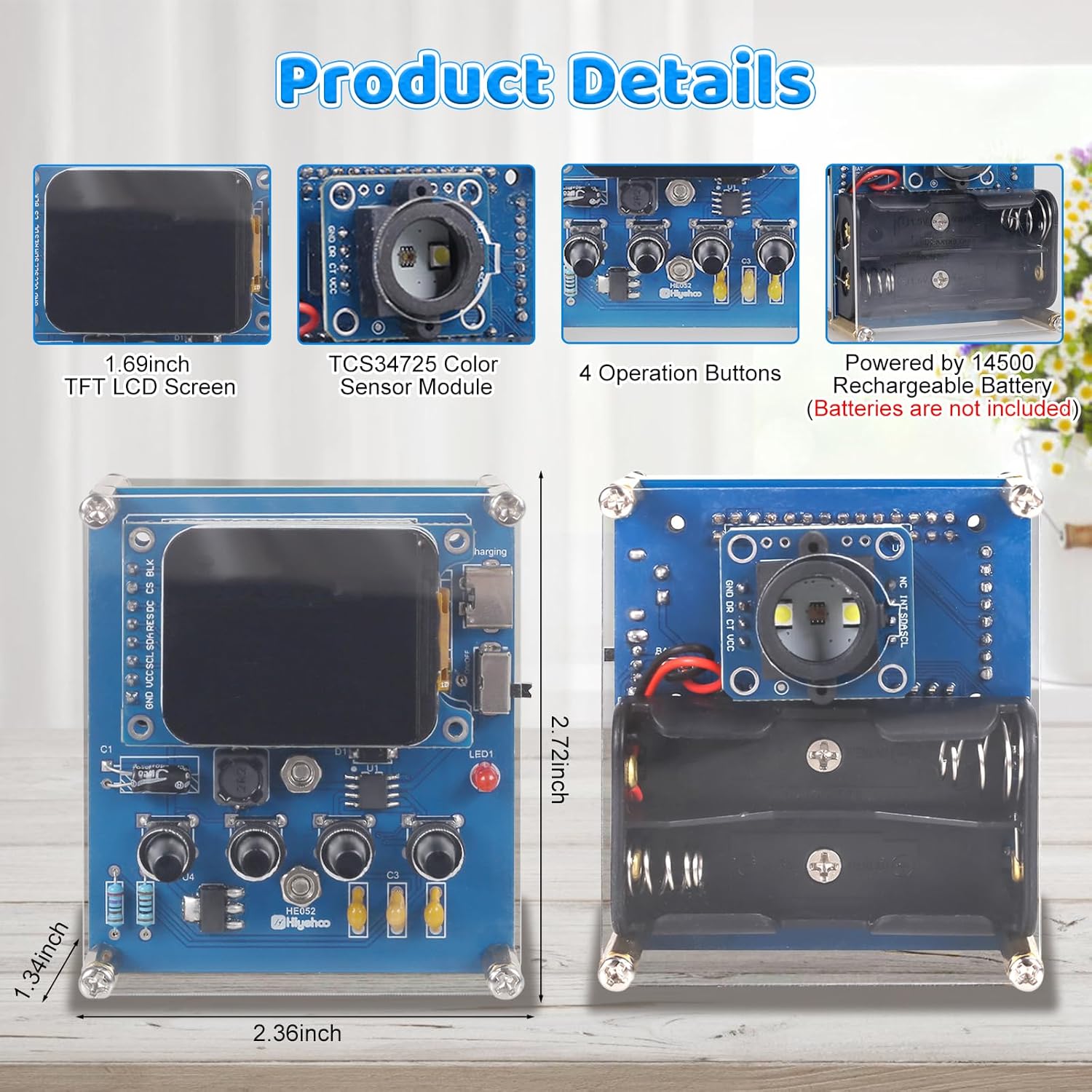 DIY 色認識はんだ付け練習キット TCS34725 センサ - Renewable Energy Kit のレビューと価格