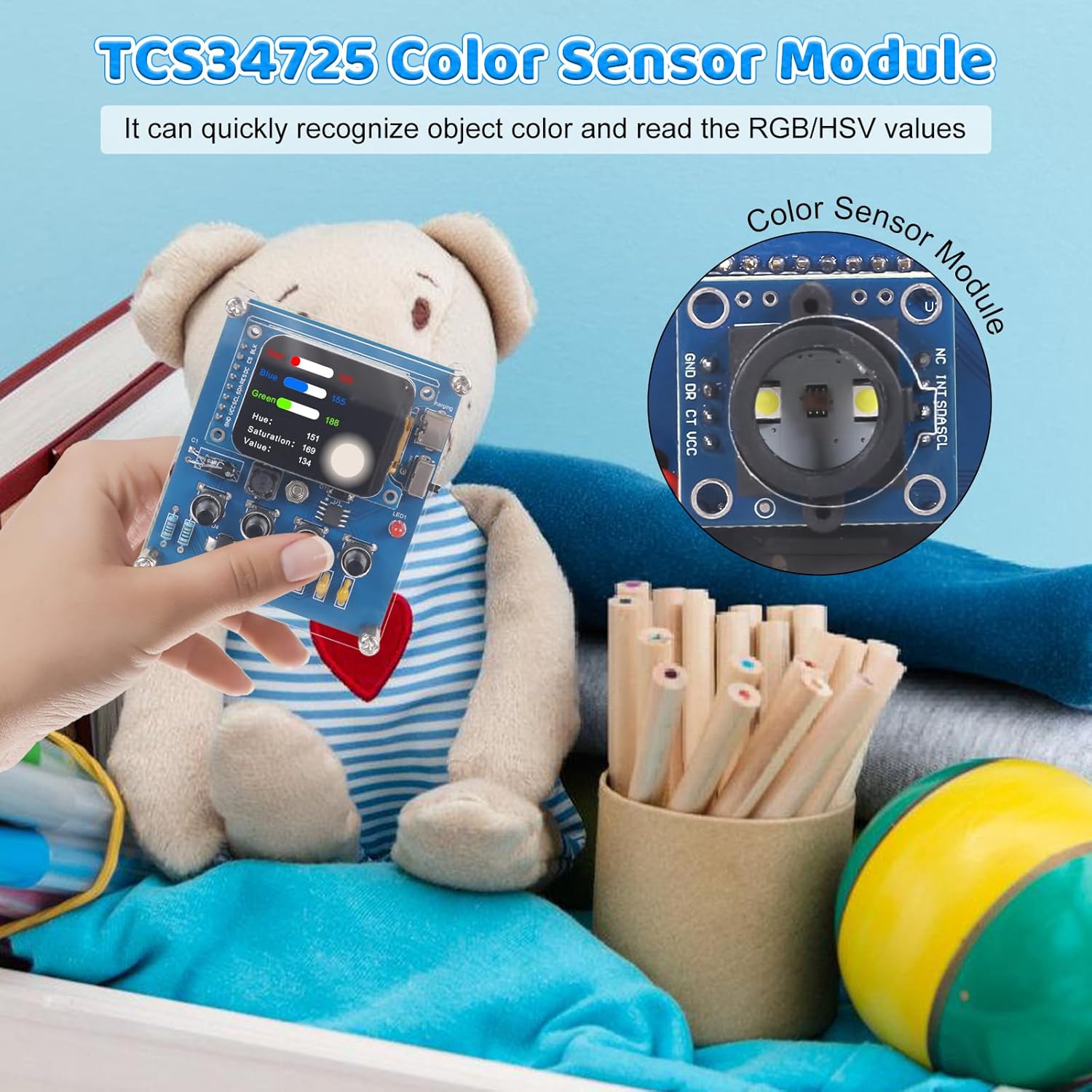 DIY 色認識はんだ付け練習キット TCS34725 センサ - Renewable Energy Kit のレビューと価格