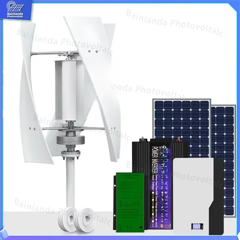 垂直風力タービン発電機ソーラーパネルハイブリッドシステムオフ - Renewable Energy Kit のレビューと価格
